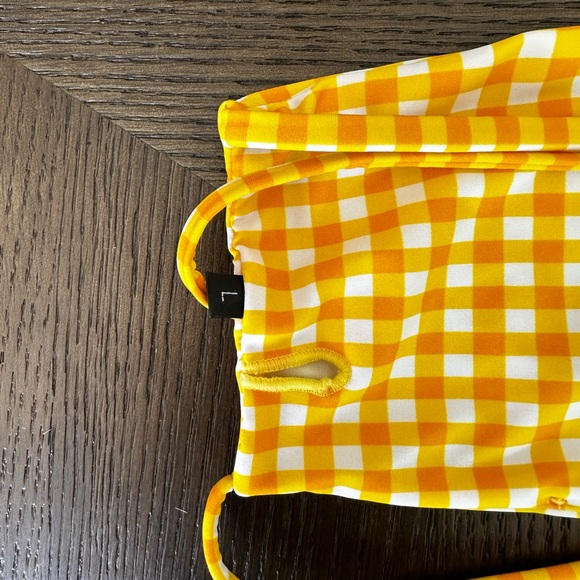 Blackbough - Yellow Gingham Bandeau Swim Top - Picture 4 of 4